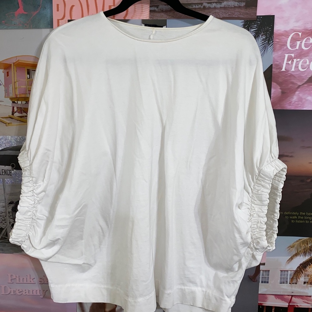 Zara white over sized shirt